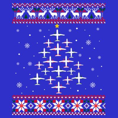 Airplane Christmas Funny Ugly Xmas Sweater Gift T-Shirt