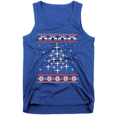 Airplane Christmas Funny Ugly Xmas Sweater Gift Tank Top