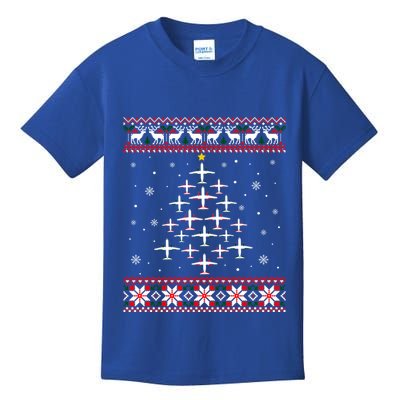 Airplane Christmas Funny Ugly Xmas Sweater Gift Kids T-Shirt
