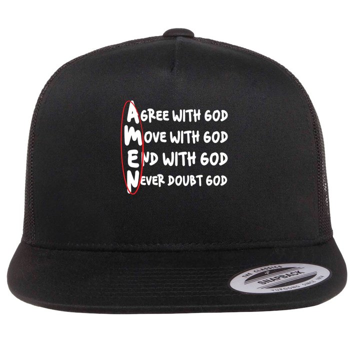 AMEN Christian Faith God Flatbill Hat