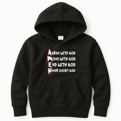 AMEN Christian Faith God Kids Hoodie