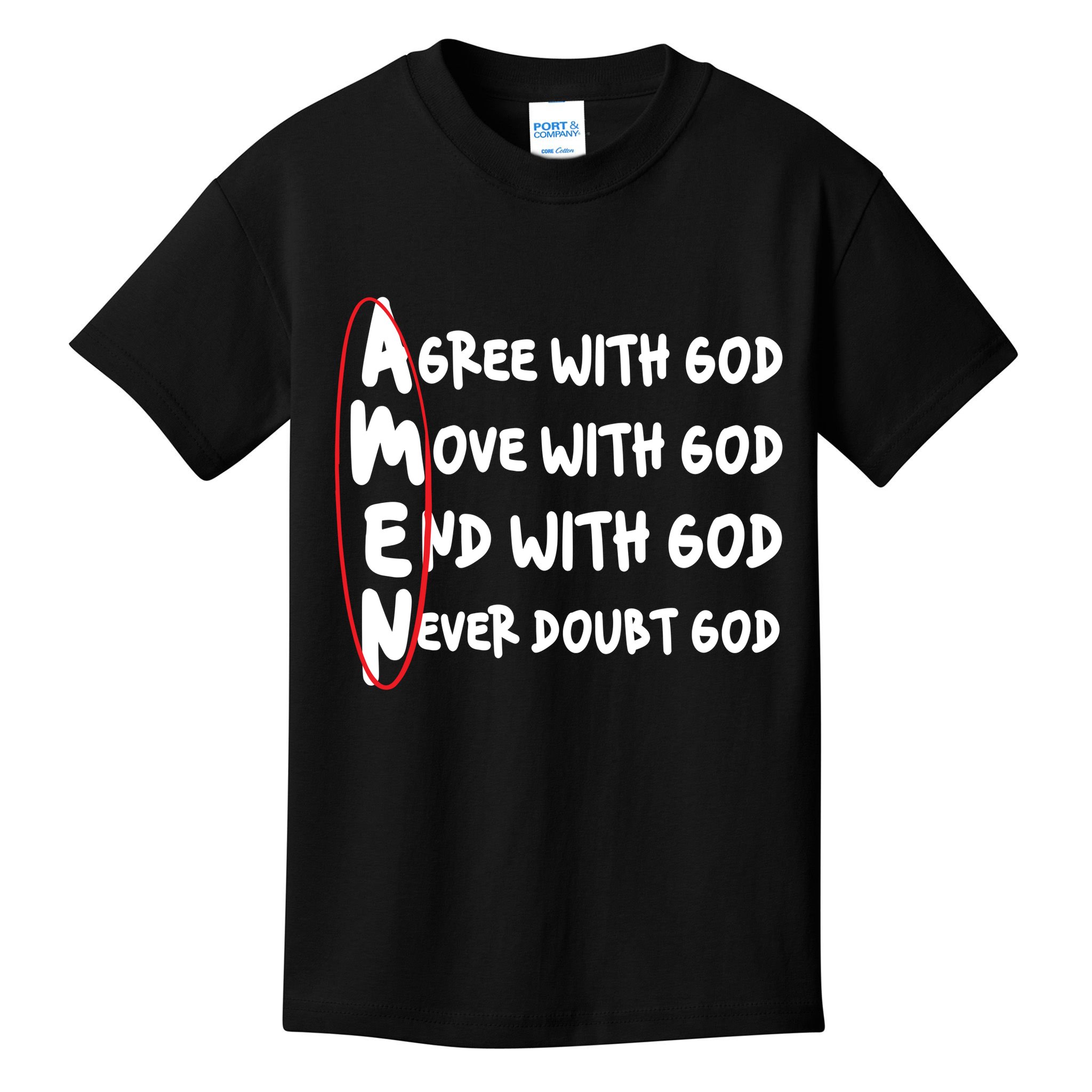 AMEN Christian Faith God Kids T-Shirt