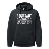 Assistant Coach Funny Sports Coaching Gift Performance Fleece Hoodie