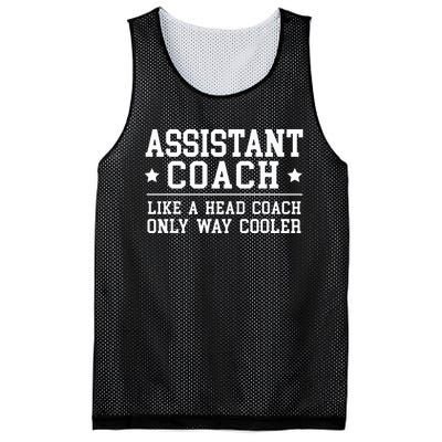 Assistant Coach Funny Sports Coaching Gift Mesh Reversible Basketball Jersey Tank