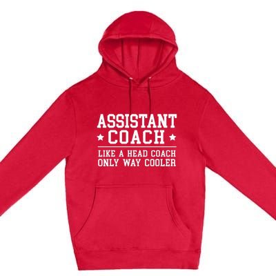 Assistant Coach Funny Sports Coaching Gift Premium Pullover Hoodie