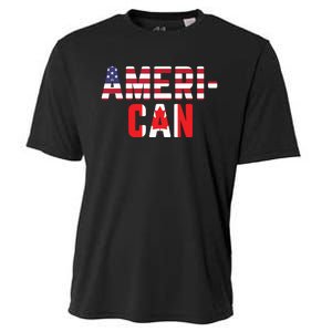 American Canadian Flag America Canada Patriotic Cooling Performance Crew T-Shirt