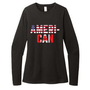 American Canadian Flag America Canada Patriotic Womens CVC Long Sleeve Shirt