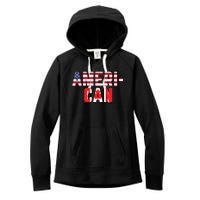 American Canadian Flag America Canada Patriotic Women's Fleece Hoodie