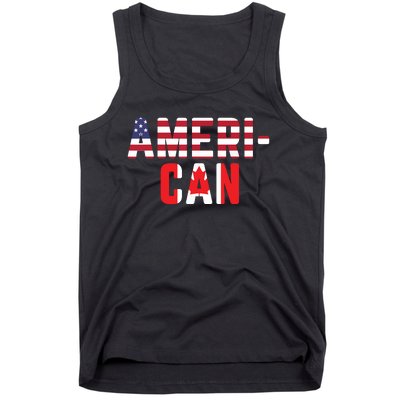 American Canadian Flag America Canada Patriotic Tank Top