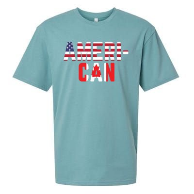 American Canadian Flag America Canada Patriotic Sueded Cloud Jersey T-Shirt