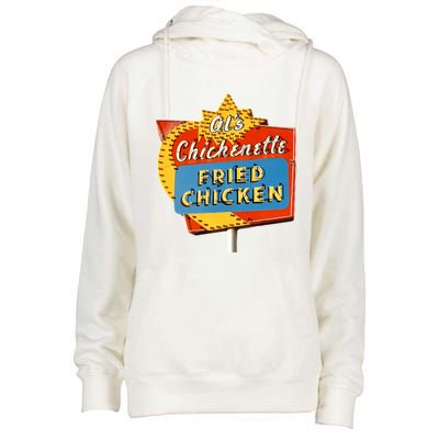 AlS Chickenette Fried Chicken Womens Funnel Neck Pullover Hood