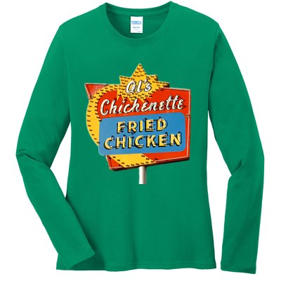 AlS Chickenette Fried Chicken Ladies Long Sleeve Shirt