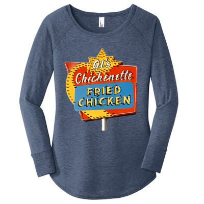 AlS Chickenette Fried Chicken Women's Perfect Tri Tunic Long Sleeve Shirt