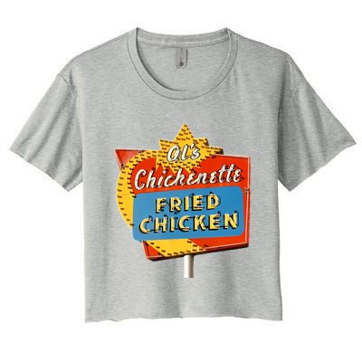 AlS Chickenette Fried Chicken Women's Crop Top Tee