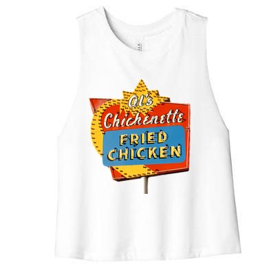 AlS Chickenette Fried Chicken Women's Racerback Cropped Tank