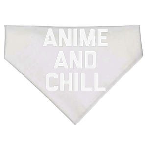 Anime & Chill Funny Saying Sarcastic Novelty Humor USA-Made Doggie Bandana