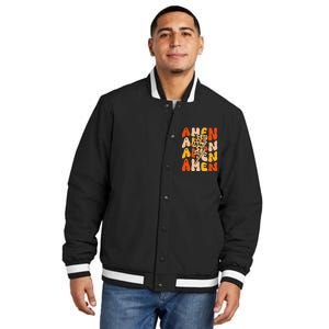 A Christian Faith Jesus Believer Lighting Bolt Leopard Insulated Varsity Jacket