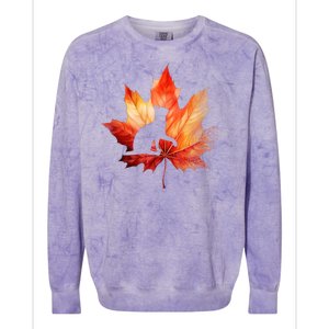 Autumn Cat Fall Lover Colorblast Crewneck Sweatshirt