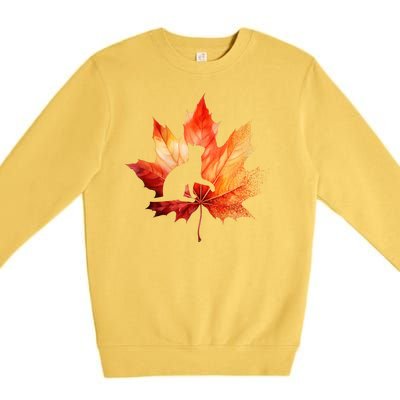 Autumn Cat Fall Lover Premium Crewneck Sweatshirt