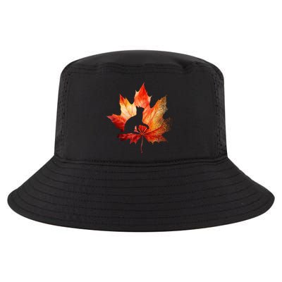 Autumn Cat Fall Lover Cool Comfort Performance Bucket Hat