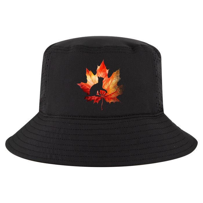 Autumn Cat Fall Lover Cool Comfort Performance Bucket Hat
