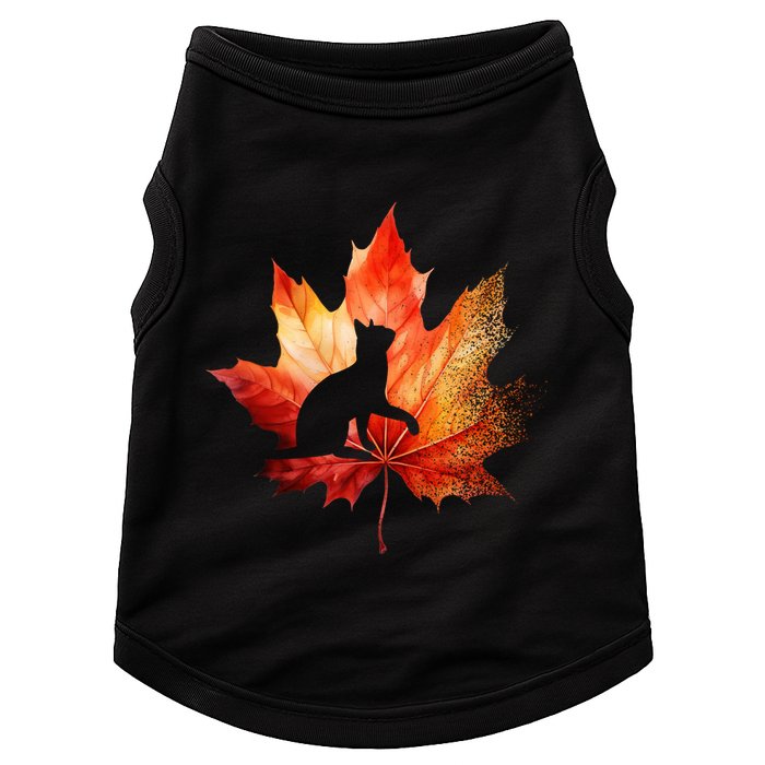 Autumn Cat Fall Lover Doggie Tank