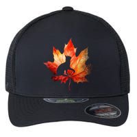 Autumn Cat Fall Lover Flexfit Unipanel Trucker Cap