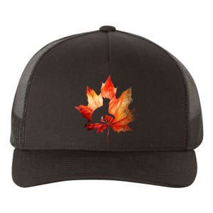 Autumn Cat Fall Lover Yupoong Adult 5-Panel Trucker Hat