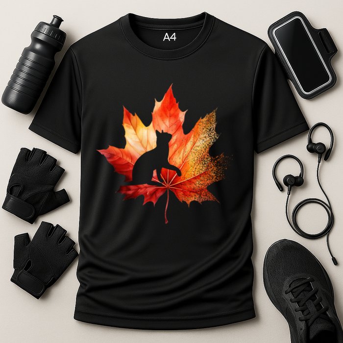 Autumn Cat Fall Lover Performance Shirt