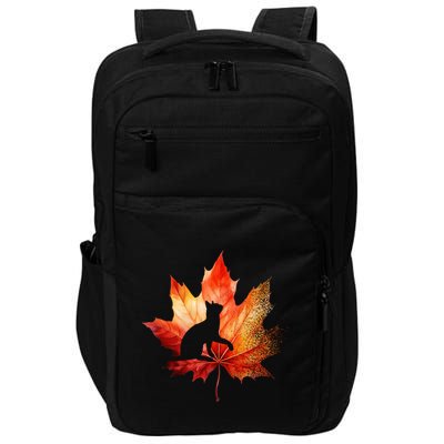 Autumn Cat Fall Lover Impact Tech Backpack
