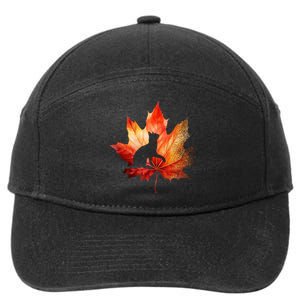 Autumn Cat Fall Lover 7-Panel Snapback Hat