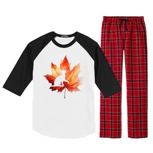 Autumn Cat Fall Lover Raglan Sleeve Pajama Set