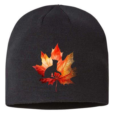 Autumn Cat Fall Lover Sustainable Beanie