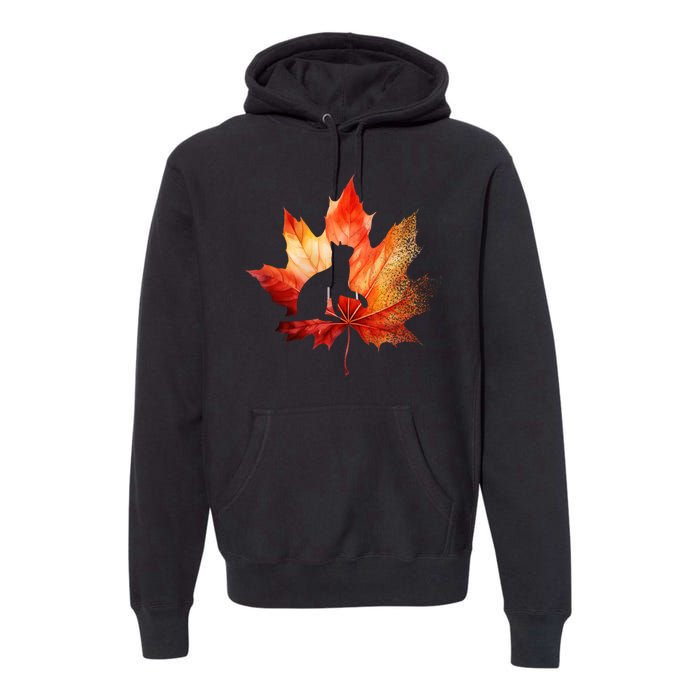 Autumn Cat Fall Lover Premium Hoodie