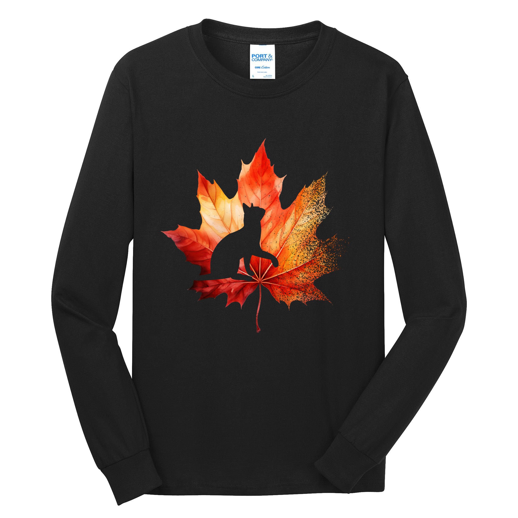 Autumn Cat Fall Lover Tall Long Sleeve T-Shirt
