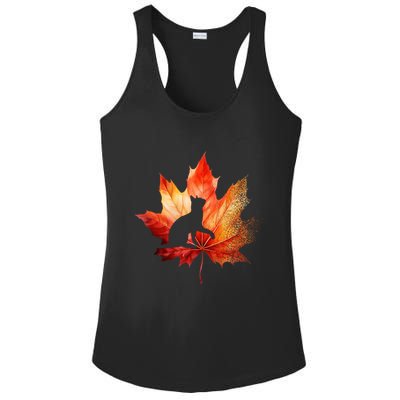 Autumn Cat Fall Lover Ladies PosiCharge Competitor Racerback Tank