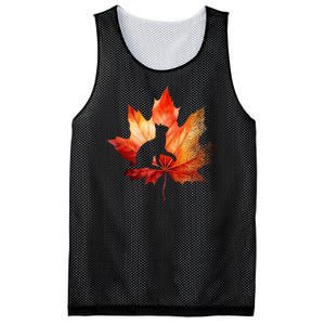 Autumn Cat Fall Lover Mesh Reversible Basketball Jersey Tank