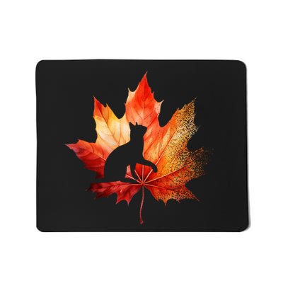 Autumn Cat Fall Lover Mousepad