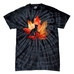 Autumn Cat Fall Lover Tie-Dye T-Shirt