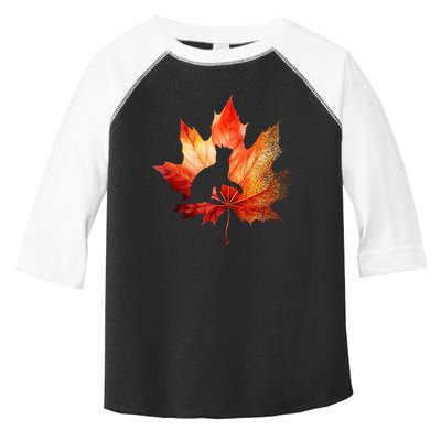 Autumn Cat Fall Lover Toddler Fine Jersey T-Shirt