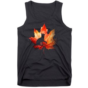 Autumn Cat Fall Lover Tank Top