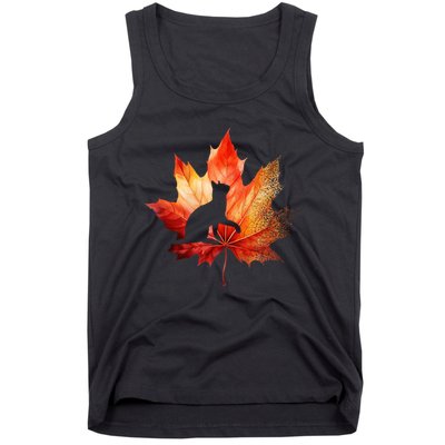 Autumn Cat Fall Lover Tank Top
