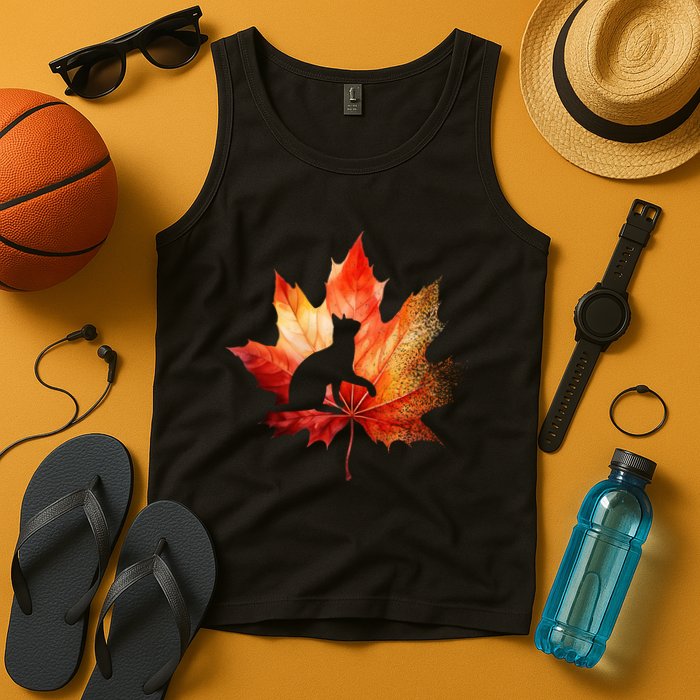Autumn Cat Fall Lover Tank Top