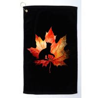 Autumn Cat Fall Lover Golf Towel
