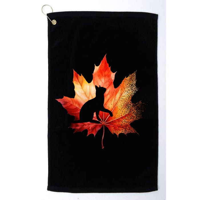 Autumn Cat Fall Lover Golf Towel