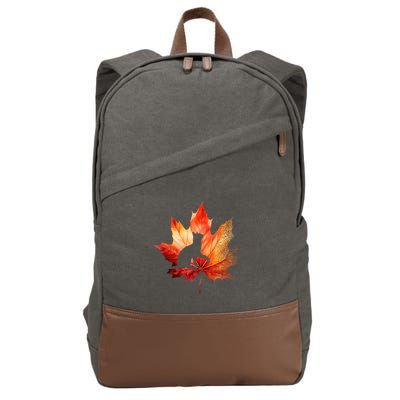 Autumn Cat Fall Lover Cotton Canvas Backpack