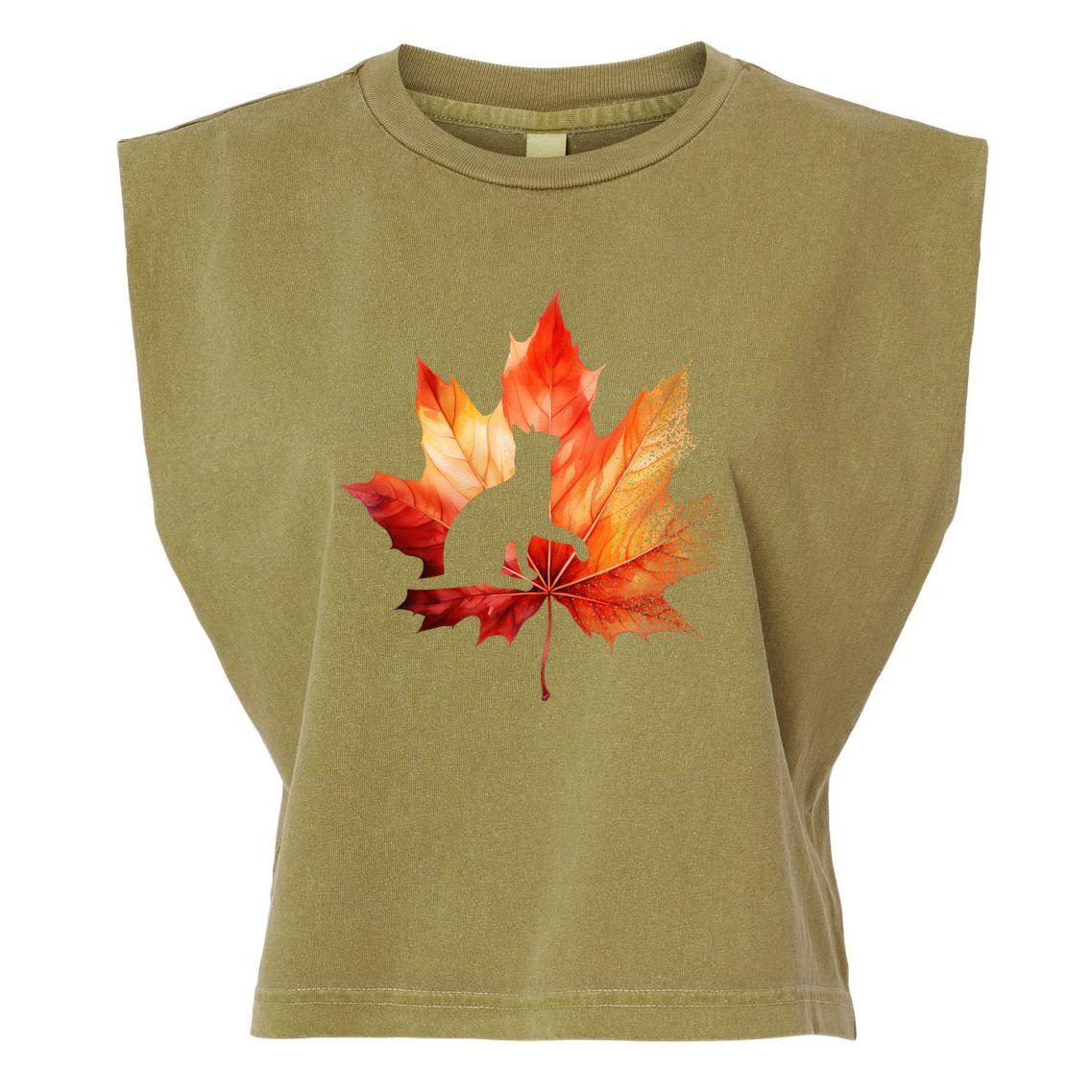 Autumn Cat Fall Lover Garment-Dyed Women's Muscle Tee