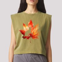 Autumn Cat Fall Lover Garment-Dyed Women's Muscle Tee