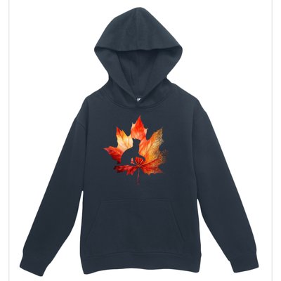 Autumn Cat Fall Lover Urban Pullover Hoodie