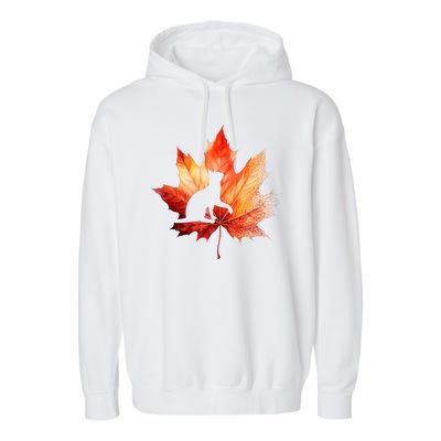 Autumn Cat Fall Lover Garment-Dyed Fleece Hoodie